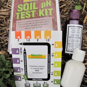 A simple soil pH testing kit will give you many tests